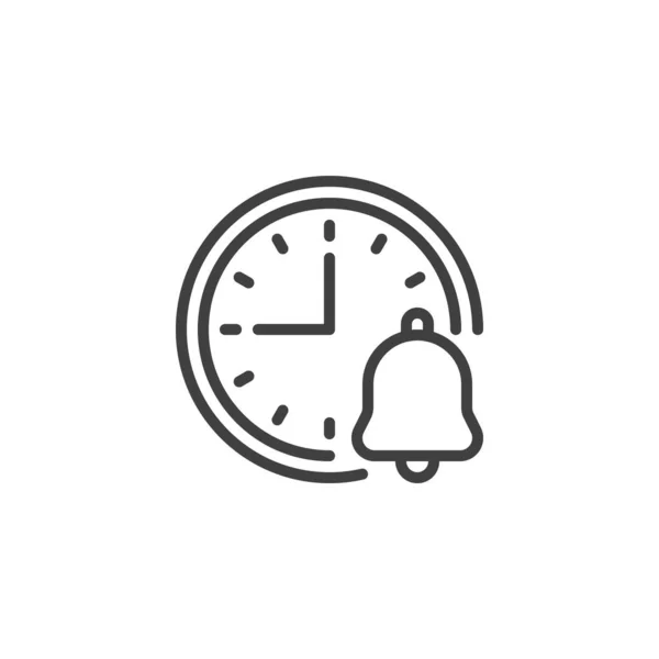 Clock Notice Line Icon Linear Style Sign Mobile Concept Web — Stock vektor