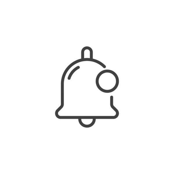 Nowa Ikona Dzwonka Liniowy Znak Stylu Dla Mobilnej Koncepcji Projektowania — Wektor stockowy