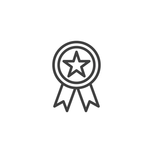 Odznak Ikonou Hvězdné Čáry Lineární Styl Značky Pro Mobilní Koncept — Stockový vektor