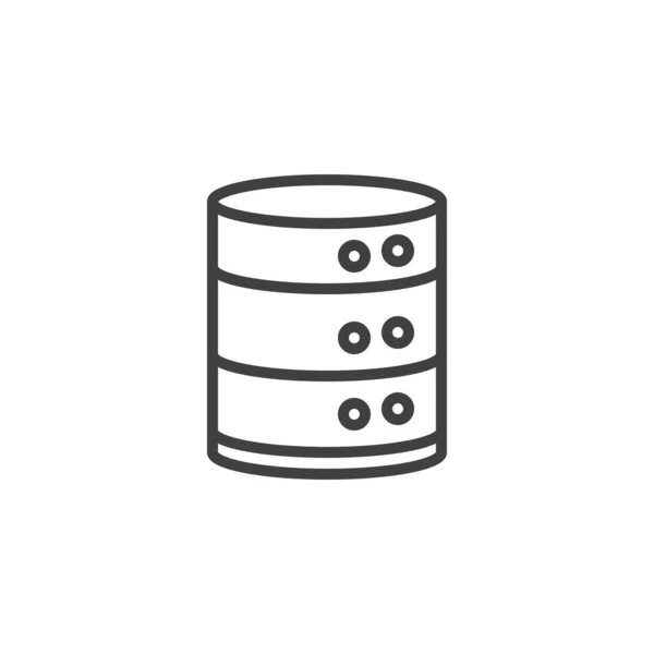 Datenspeicherzeilensymbol Lineares Stilschild Für Mobiles Konzept Und Webdesign Datenbankspeicher Umreißt — Stockvektor