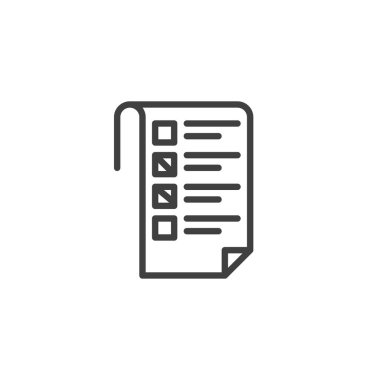 Liste satırı simgesi yapmak için. Mobil konsept ve web tasarımı için doğrusal biçim işareti. Görev listesi özet vektör simgesi. Sembol, logo çizimi. Vektör grafikleri