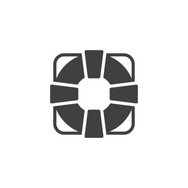 Lifebuoy vektör simgesi. Mobil konsept ve web tasarımı için düz tabela. Hayat kurtaran simge simgesi. Sembol, logo çizimi. Vektör grafikleri