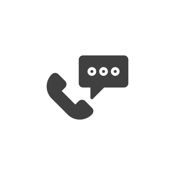 Kontaktujte Nás Vektorová Ikona Telefonní Zpráva Vyplněné Ploché Znamení Pro — Stockový vektor