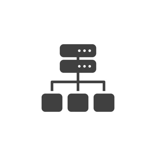 Datennetzwerkverbindungsvektorsymbol Gefüllte Flache Schilder Für Mobiles Konzept Und Webdesign Datenstruktur — Stockvektor