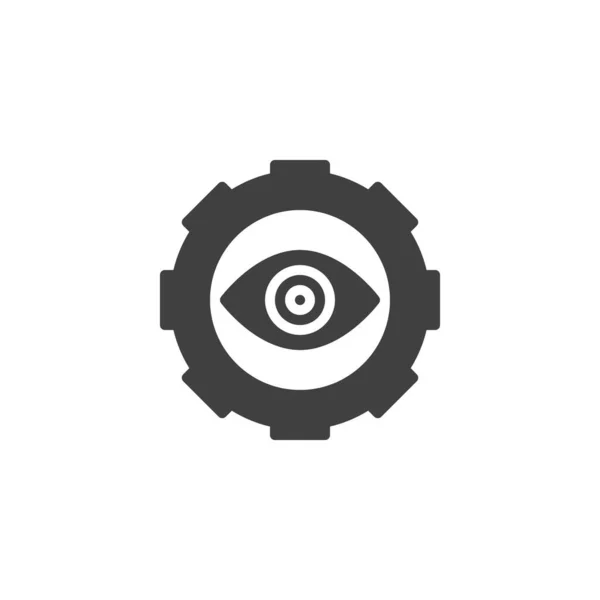Surveillance Icône Vectorielle Vision Panneau Plat Rempli Pour Concept Mobile — Image vectorielle
