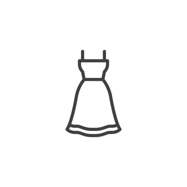 Значок Линии Сандресс Знак Стиля Мобильной Концепции Веб Дизайна Значок — стоковый вектор