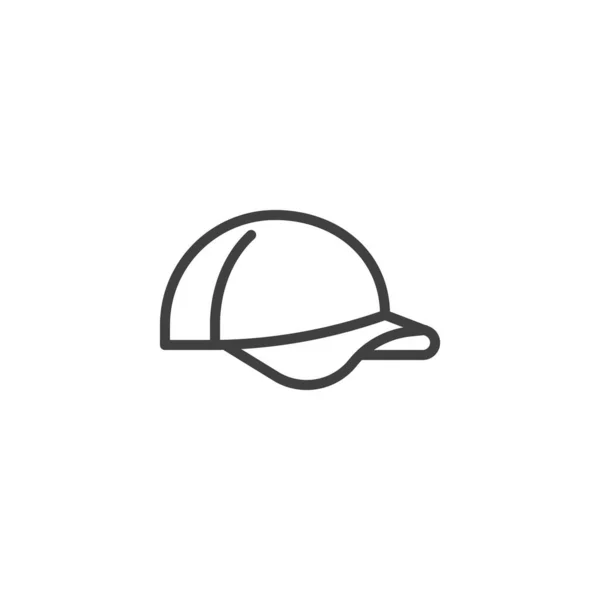 Ikona Czapki Baseballowej Liniowy Znak Stylu Dla Mobilnej Koncepcji Projektowania — Wektor stockowy