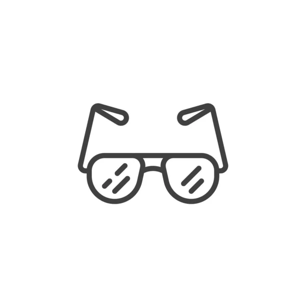 Sonnenbrillen Reihen Sich Aneinander Lineares Stilschild Für Mobiles Konzept Und — Stockvektor