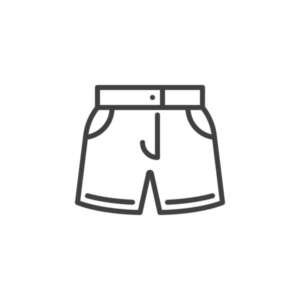 Icono Línea Pantalones Cortos Para Hombre Signo Estilo Lineal Para — Archivo Imágenes Vectoriales