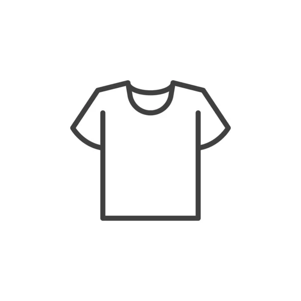 Tシャツのラインアイコン モバイルコンセプトとウェブデザインのためのリニアスタイルのサイン 半袖シャツアウトラインベクトルアイコン シンボル ロゴイラスト ベクトルグラフィックス — ストックベクタ