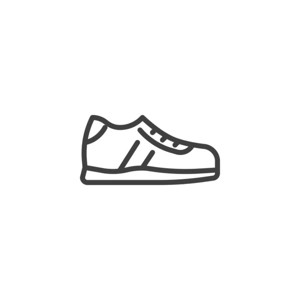Zapatillas Deporte Línea Zapatos Icono Signo Estilo Lineal Para Concepto — Vector de stock