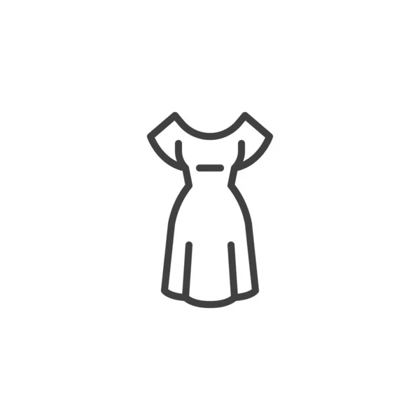 夏のドレスラインのアイコン モバイルコンセプトとウェブデザインのためのリニアスタイルのサイン 輪郭ベクトルアイコンをドレスアップ シンボル ロゴイラスト ベクトルグラフィックス — ストックベクタ