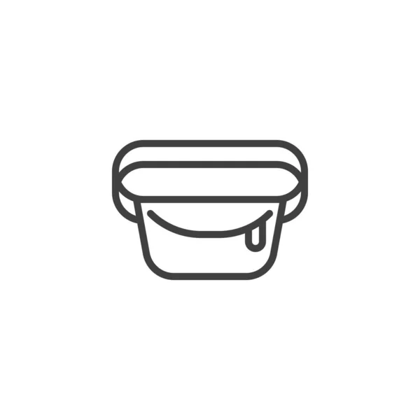 Ikon Belt Bag Line Tanda Gaya Linier Untuk Konsep Mobile - Stok Vektor