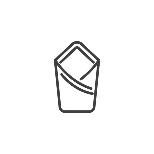 Babydecke Linie Symbol Lineares Stilschild Für Mobiles Konzept Und Webdesign — Stockvektor
