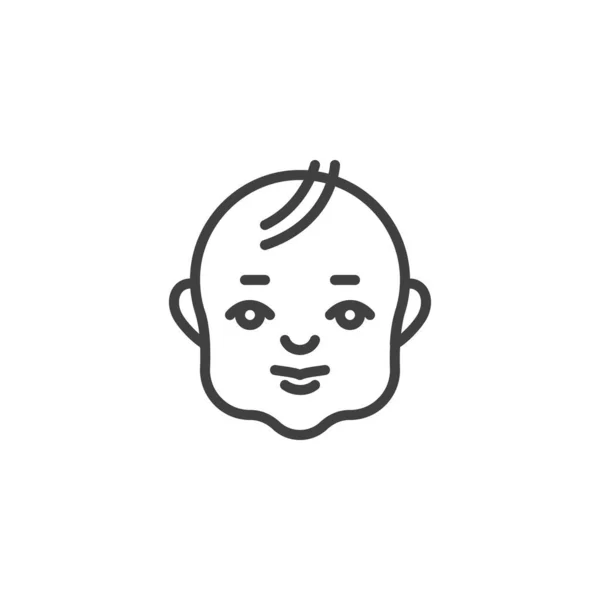 Baby Boy Line Ikone Lineares Stilschild Für Mobiles Konzept Und — Stockvektor