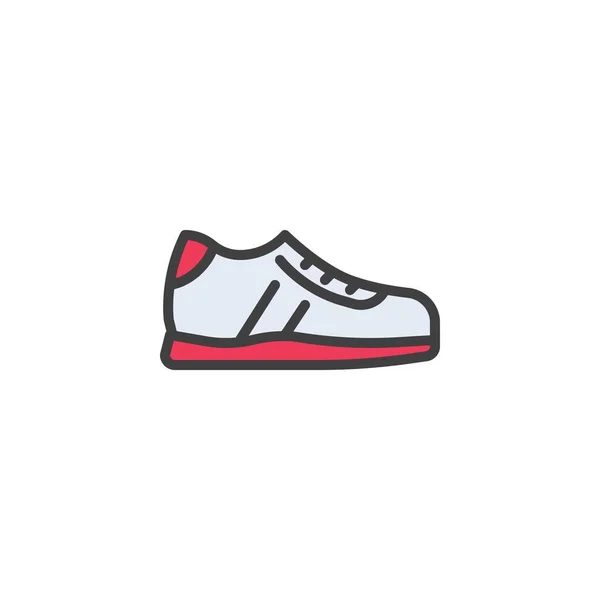 Υποδήματα Παπούτσια Γεμάτο Εικονίδιο Περίγραμμα Γραμμή Διάνυσμα Σημάδι Γραμμικό Πολύχρωμο — Διανυσματικό Αρχείο