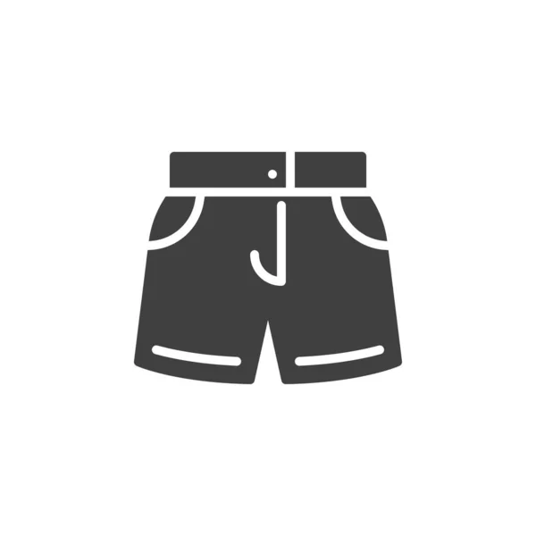 Ícone Vetor Dos Shorts Dos Homens Sinal Plano Cheio Para —  Vetores de Stock