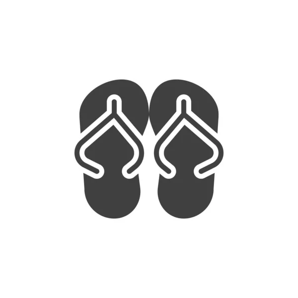 Flip Flop Icône Vectorielle Panneau Plat Rempli Pour Concept Mobile — Image vectorielle