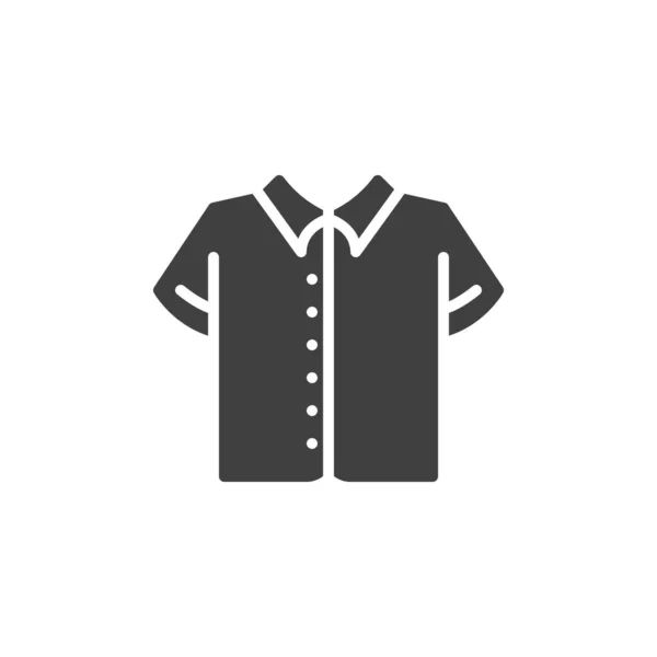 Camisa Manga Corta Icono Vector Signo Plano Lleno Para Concepto — Vector de stock