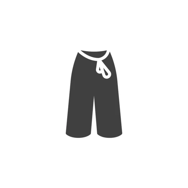 Icona Vettore Dei Pantaloni Estivi Segno Piatto Riempito Concetto Mobile — Vettoriale Stock