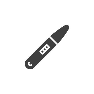 Hamilelik testi vektör simgesi. Mobil konsept ve web tasarımı için düz tabela. Pozitif hamilelik testi sembolü. Sembol, logo çizimi. Vektör grafikleri