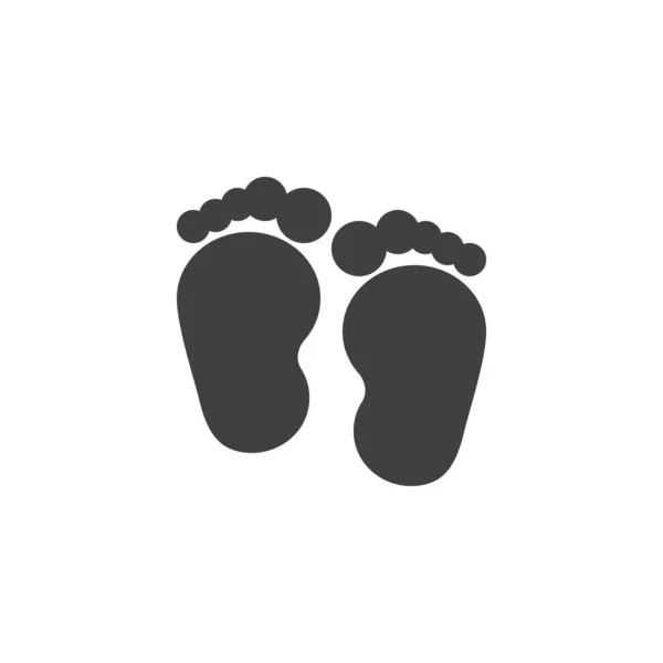 Baby Foot Print Vector Icon Filled Flat Sign Mobile Concept — Stock Vector