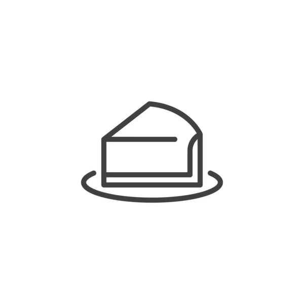 Cheesecake Icône Ligne Dessert Signe Style Linéaire Pour Concept Mobile — Image vectorielle