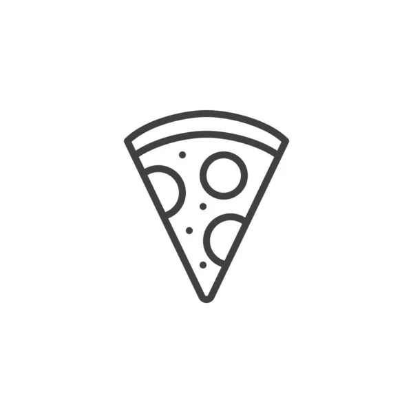 Icono Línea Rebanada Pizza Signo Estilo Lineal Para Concepto Móvil — Archivo Imágenes Vectoriales