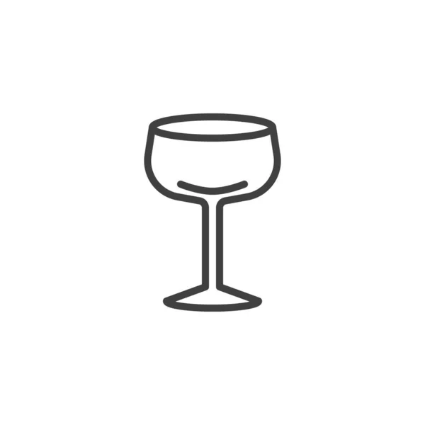 Cocktailglaszeilen Symbol Lineares Stilschild Für Mobiles Konzept Und Webdesign Weinglas — Stockvektor