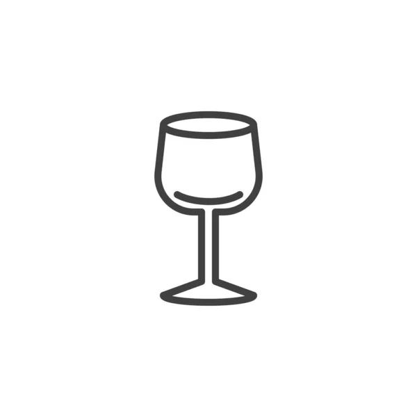 Ícone Linha Vidro Vinho Sinal Estilo Linear Para Conceito Móvel —  Vetores de Stock