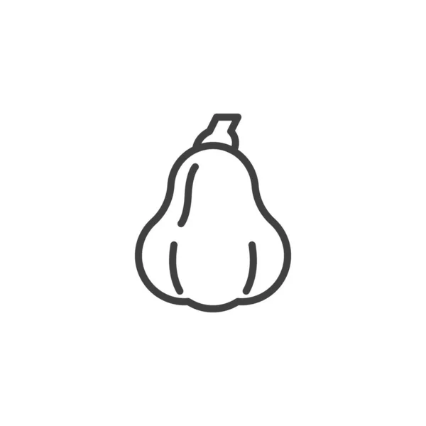 Ligne Légumes Citrouille Icône Signe Style Linéaire Pour Concept Mobile — Image vectorielle
