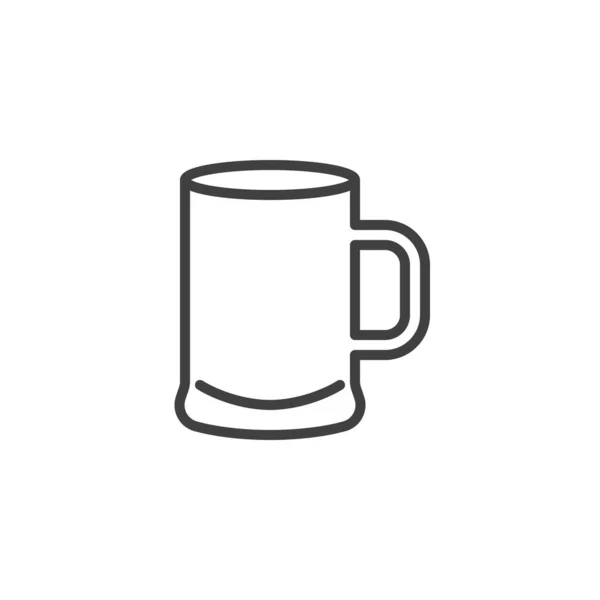啤酒杯线条图标 移动概念和网页设计的线性风格标志 啤酒玻璃轮廓矢量图标 酒吧的标志 标志插图 矢量图形 — 图库矢量图片