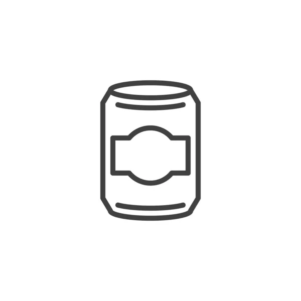 ソーダ飲料ラインのアイコン モバイルコンセプトとウェブデザインのためのリニアスタイルのサイン ソーダ錫はベクトルアイコンをアウトラインできます シンボル ロゴイラスト ベクトルグラフィックス — ストックベクタ