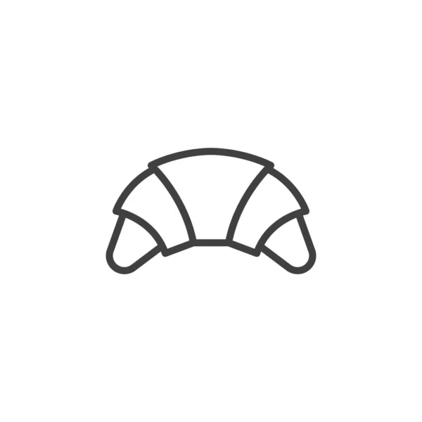 Icono Línea Croissant Signo Estilo Lineal Para Concepto Móvil Diseño — Archivo Imágenes Vectoriales
