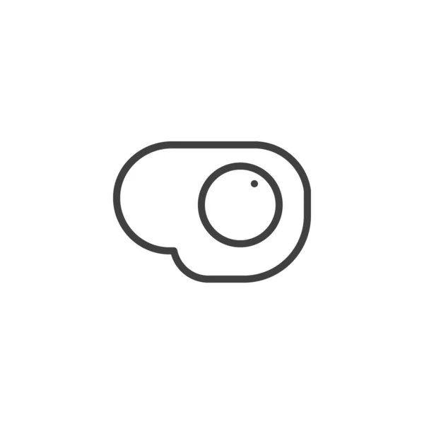 Omelette Linie Symbol Lineares Stilschild Für Mobiles Konzept Und Webdesign — Stockvektor