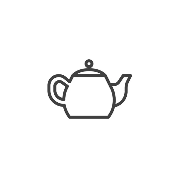 Ikona Zioła Herbaty Liniowy Znak Stylu Dla Mobilnej Koncepcji Projektowania — Wektor stockowy