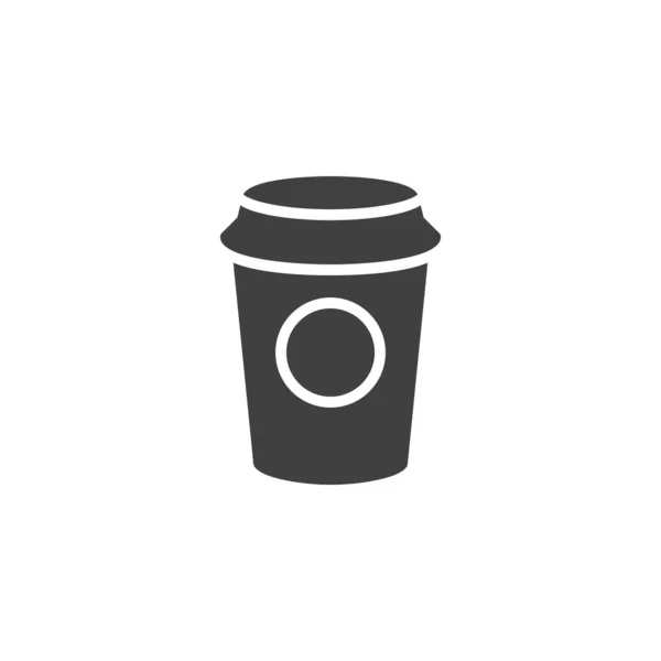 Nehmen Sie Kaffee Vektor Symbol Gefüllte Flache Schilder Für Mobiles — Stockvektor