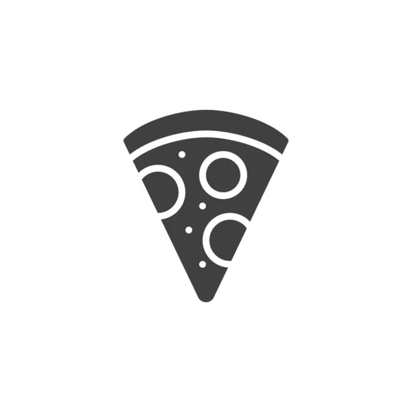 Значок Вектора Ломтика Пиццы Заполненный Плоский Знак Мобильной Концепции Веб — стоковый вектор