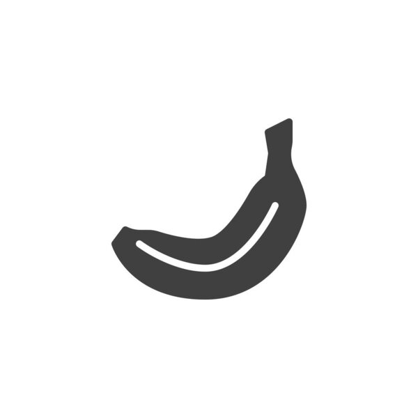 Banana fruit vector icon. filled flat sign for mobile concept and web design. Banana glyph icon. Symbol, logo illustration. Vector graphics