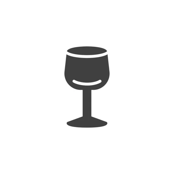 Вино Стеклянный Векторный Значок Заполненный Плоский Знак Мобильной Концепции Веб — стоковый вектор