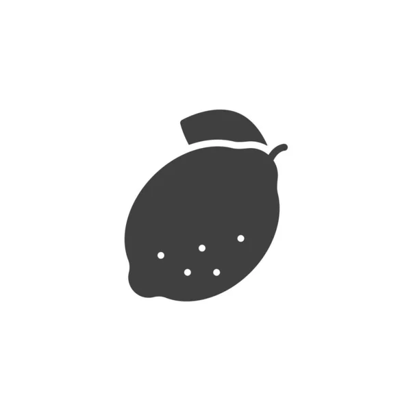 Lemon Leaf Vector Icon Filled Flat Sign Mobile Concept Web — Stock Vector