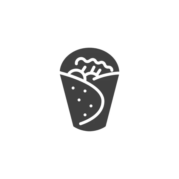 Tortilla Envolver Icono Vector Signo Plano Lleno Para Concepto Móvil — Archivo Imágenes Vectoriales