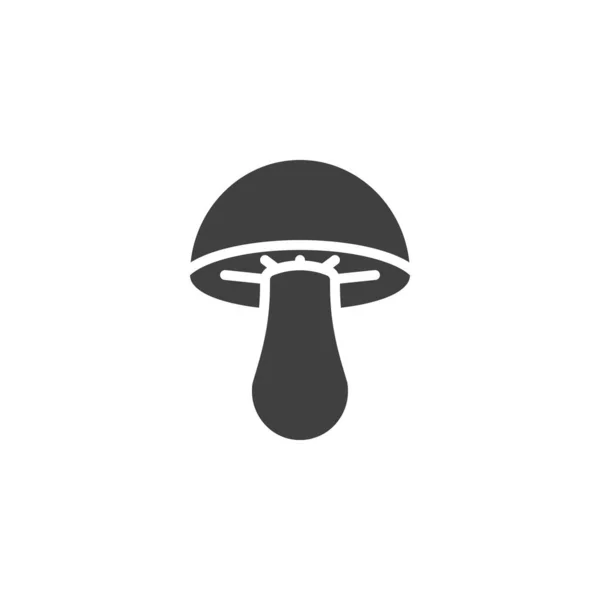 蘑菇矢量图标 填写了移动概念和网页设计的平面标志 蘑菇象形文字 标识插图 矢量图形 — 图库矢量图片