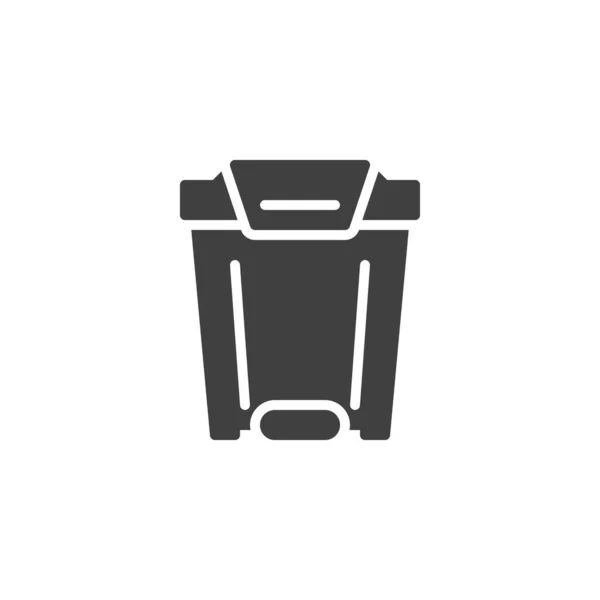 Mülleimer Vektor Symbol Gefüllte Flache Schilder Für Mobiles Konzept Und — Stockvektor