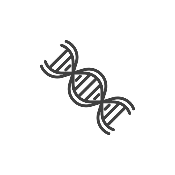 Dna Liniensymbol Lineares Stilschild Für Mobiles Konzept Und Webdesign Dna — Stockvektor