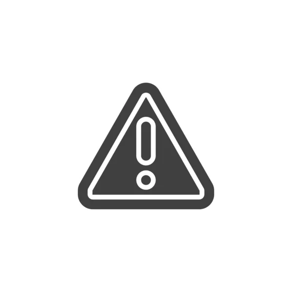 Значок Вектора Предупреждающего Знака Заполненный Плоский Знак Мобильной Концепции Веб — стоковый вектор
