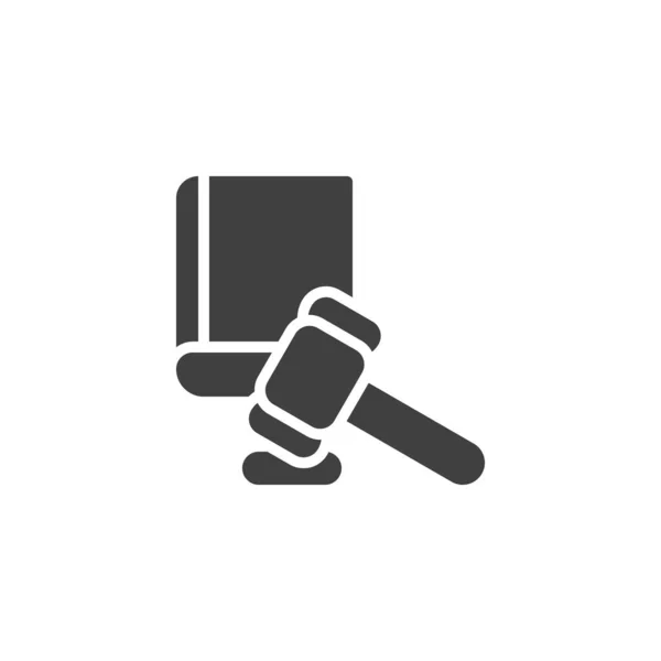 Bírósági Eljárás Vektor Ikon Töltött Lapos Jel Mobil Koncepció Web — Stock Vector