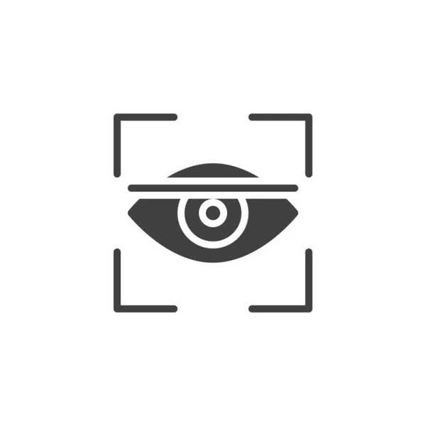 Auge Biometrische Überprüfung Vektor Symbol Gefüllte Flache Schilder Für Mobiles — Stockvektor