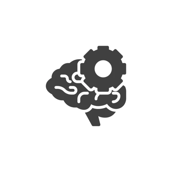 Máquina Pensar Icono Vector Signo Plano Lleno Cerebro Equipo Para — Archivo Imágenes Vectoriales