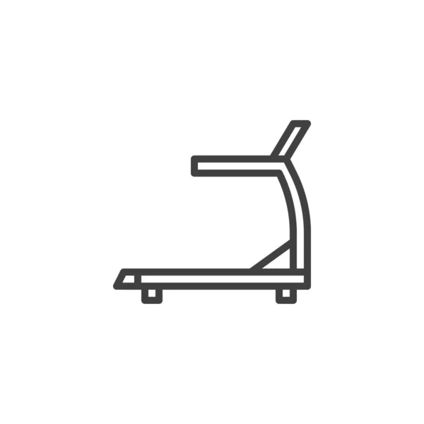 Treadmill Line Icon Linear Style Sign Mobile Concept Web Design — Stock Vector